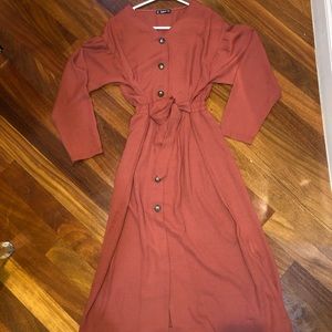 Long sleeve rustic dress